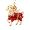 Ornamenti Appesi Capra Brillante Decorazione Animale Piatta 2D Nuova Portachiavi Decorazione Festa Festiva