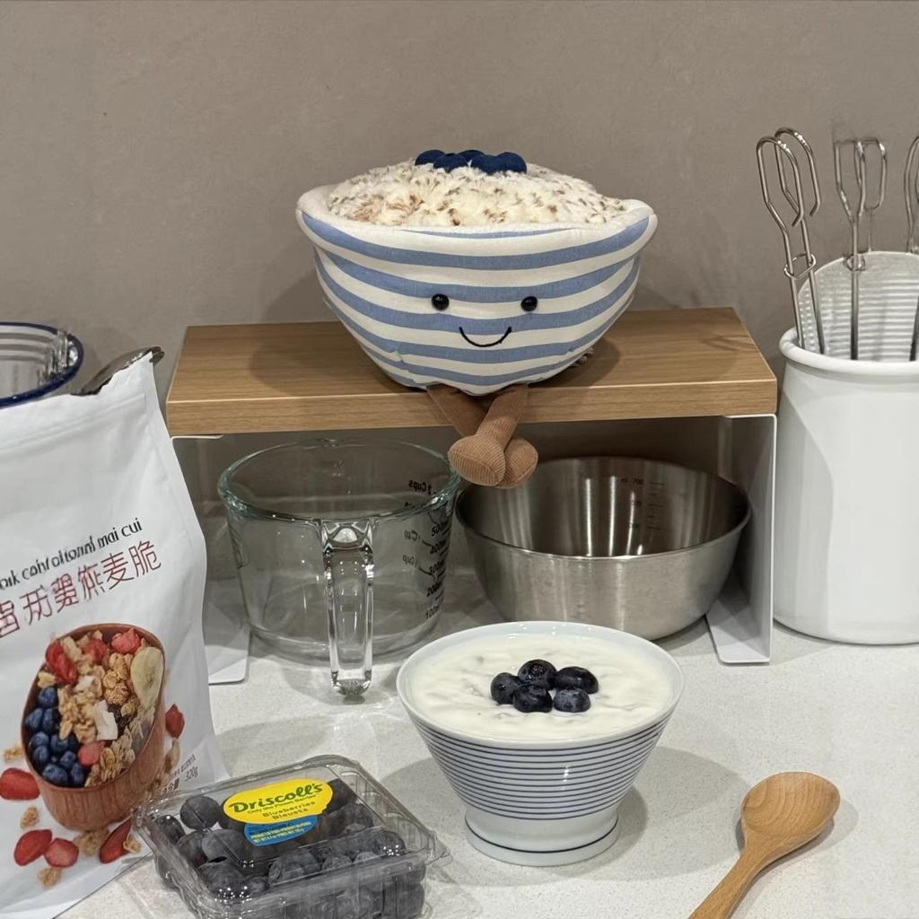 Fun blueberry oat bowl home decoration ornament gift with jca label home decor desk decoration living room decoration