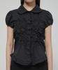 Peulleeoeob Cloud Puff Blouse (Fl-115_Black)