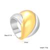 Niche asymmetric open ring fashion color matching gold single ring ring stainless steel electroplated 18K gold ring