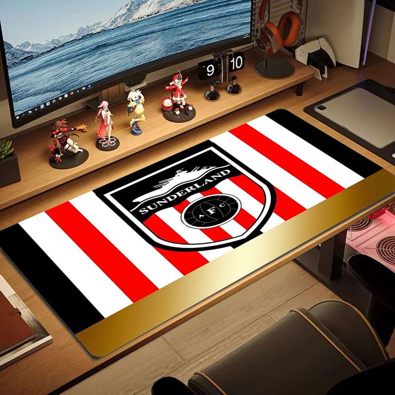 Sunderland Association Football Club Logo Large Size Mouse Pad Large Gaming Table Cushion Non-slip Laptop Tablet Big Mousepad XXL Mat Mini PC Playmat 