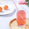 1/2/3PCS Mug Straws Drinkware Colorful Water Cup Straw Party Bar Accessories Curved Straight Straw Food Grade Silicone