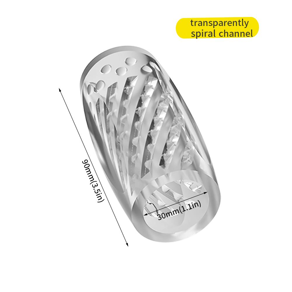 Transparent Male Masturbator Artificial Pussy Vaginal for Men Sucking Penis Pump Portable TPE Sex Toys for Adult Supplies