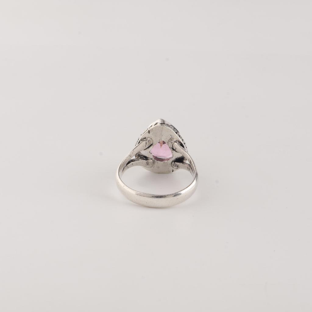 Morganite Gemstone 925 Sterling Silver Handcrafted Women Ring For Anniversary Gift RR-85-13