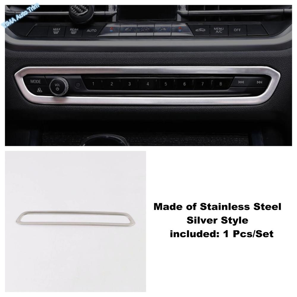 Stainless Steel Car Center Console Buttons Decorative Sequ Cover Trim Fit For BMW 3 Series G20 Accessories