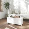 VidaXL Coffee Table High Gloss White 90 × 50 × 41.5 Cm Chipboard