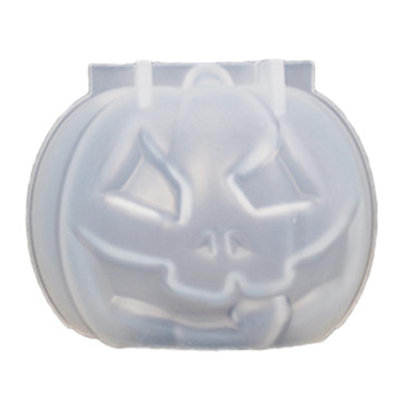Halloween Pumpkin Mold Candle Mold for DIY Candles Plaster Crafts Halloween Favor Reusable Resin Casting Silicone Mold