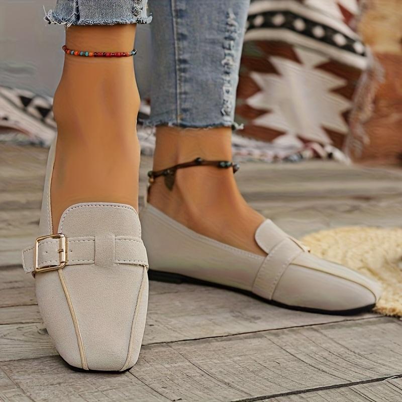 Plus Slipon Loafers Womens Size Soft Round Toe Comfortable Casual Shoes
