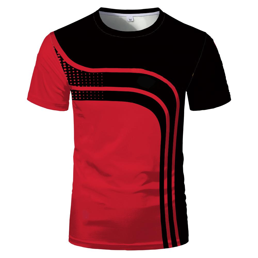 Men's Casual 3D Print T-Shirt Summer Fashion Sports Contest Trend Hip Hop Harajuku Personality round Neck Short Sleeve