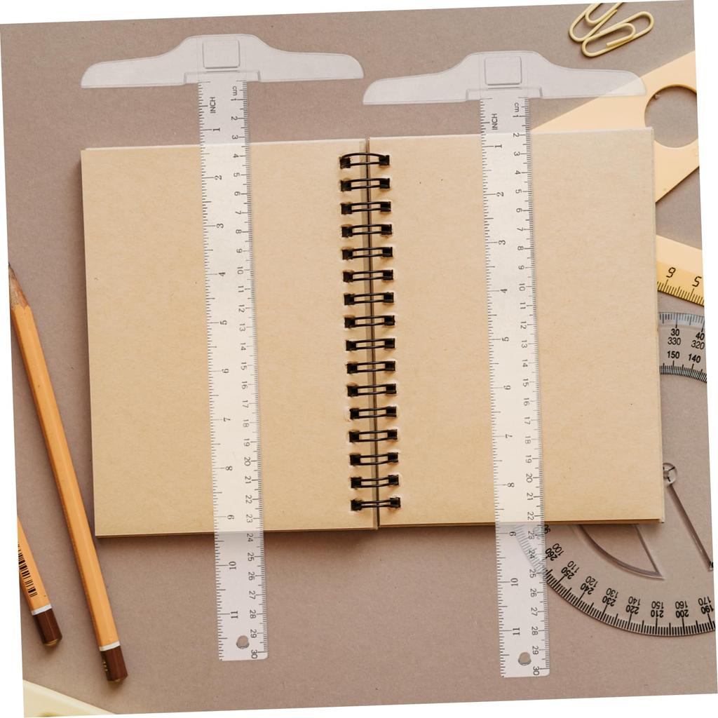 SAFIGLE 12-inch T-Square Ruler with Dual Scale, Plastic Drafting Ruler, Precision Measuring Tool for Architects, Students, and Engineers
