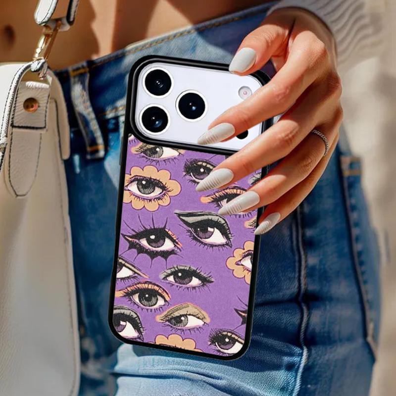 Eyes Pattern Phone Case For iPhone 17 Air 14 15 13 12 Max Cover For Apple 14 15 16 16e 11 Pro Max Plus