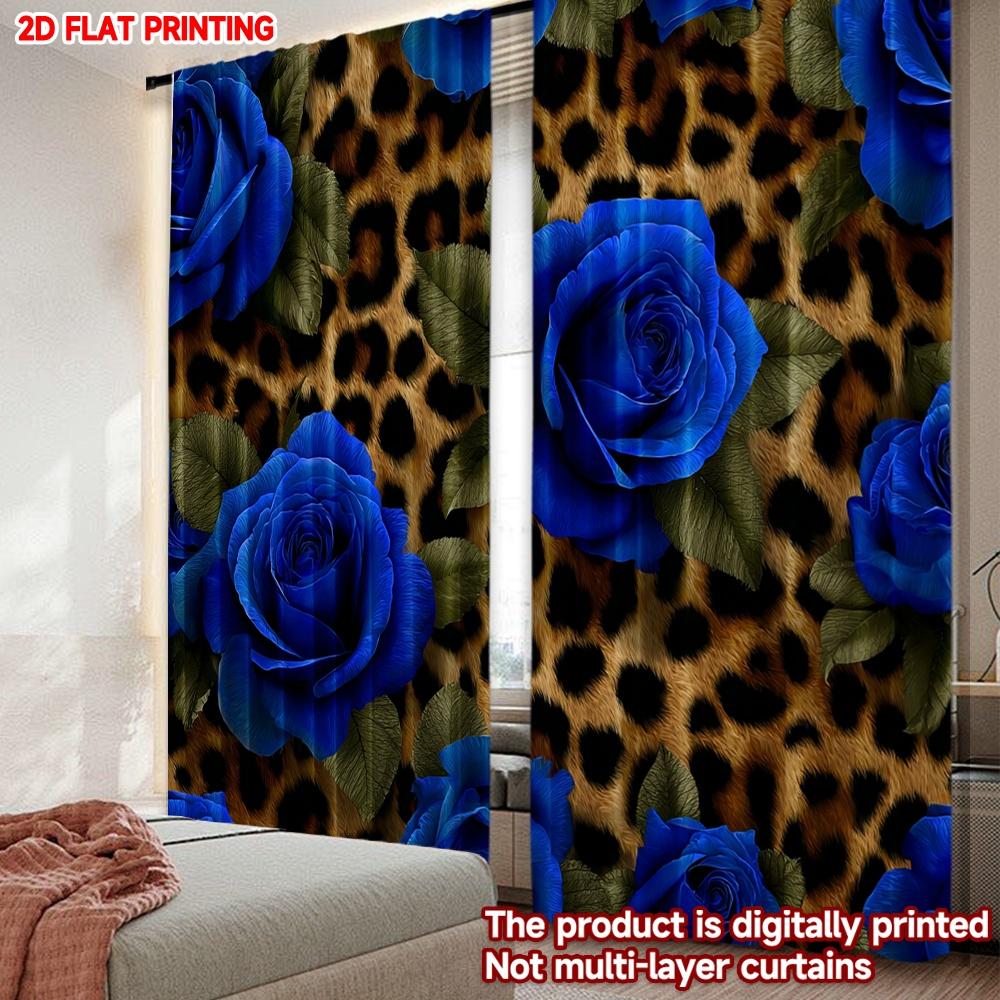 Set Of 2 Flat Printing Happy Valentine Day Curtains Romantic Red Digital Printed Polyester Drapes Family Party Made