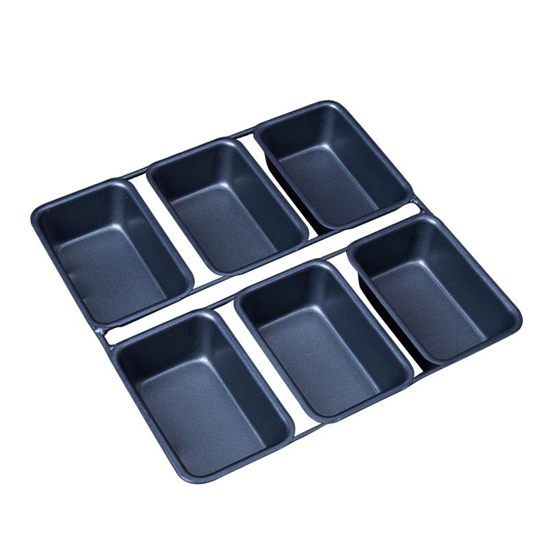 6/12 Cups Cake Mold Square Mini Bread Burger Muffin Non-Stick Cupcake Mold For Household Baking Pan Oven Trays Cake Tools
