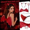 Devil Halloween Costume Accessories Set with Headband and Staff 0418G
