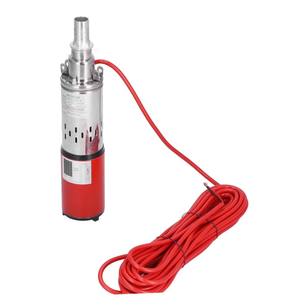 Pompă solară de apă DC 12V roșu ridicat?Șurub de ridicare submersibil pentru barcă de pescuit iaz de pește pentru agricultură