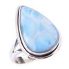 Natural Republic Larimar Edelstein 925 Sterlingsilber massiv Geschenkring S.8 K4O09