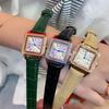 Square Simple Roman Diamond Women'S Watch Niche Light Luxury Leather Watch Fashion High Sense Women'S Watch