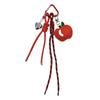 Leather Apple Pendant Keychain with Woven Rope Tassel – Perfect for Car Keys and Christmas Gifts
