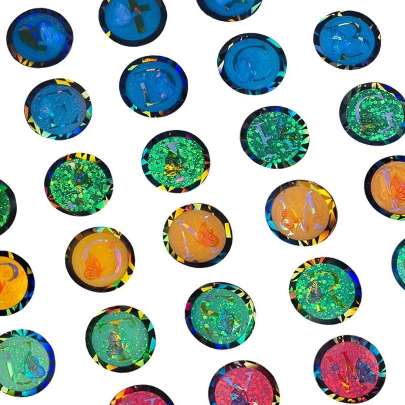 Keychain Silicone Resin Mold Holographic Butterfly Alphabets Silicone Molds Decors