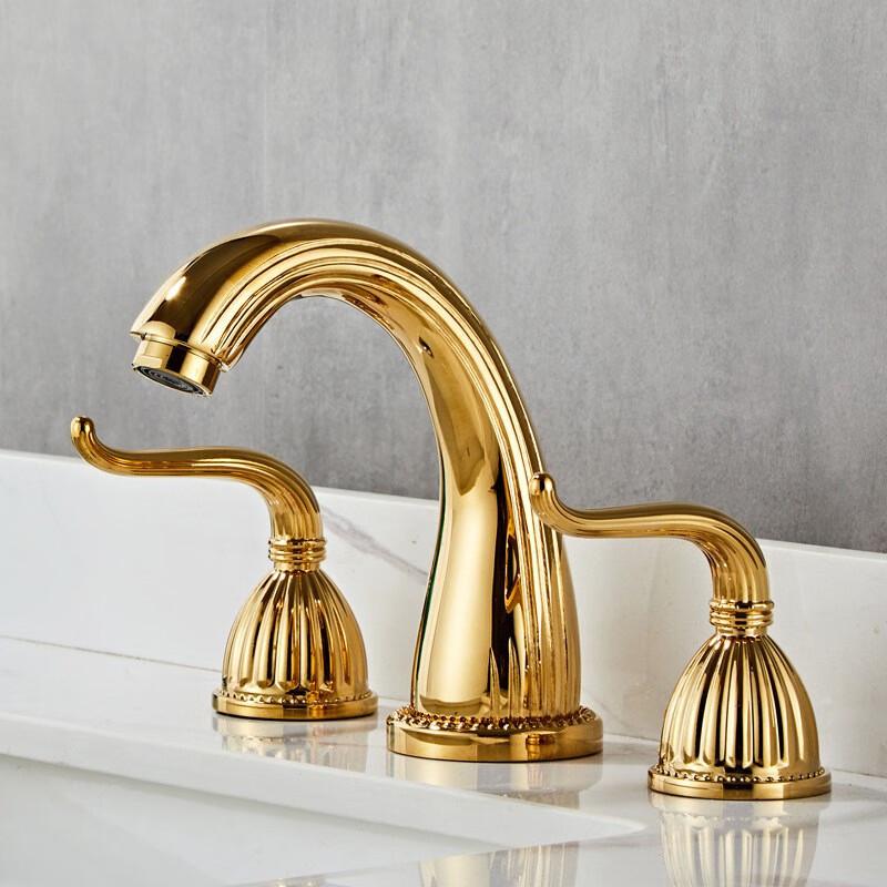 Retro Three-Hole Basin Faucet Set