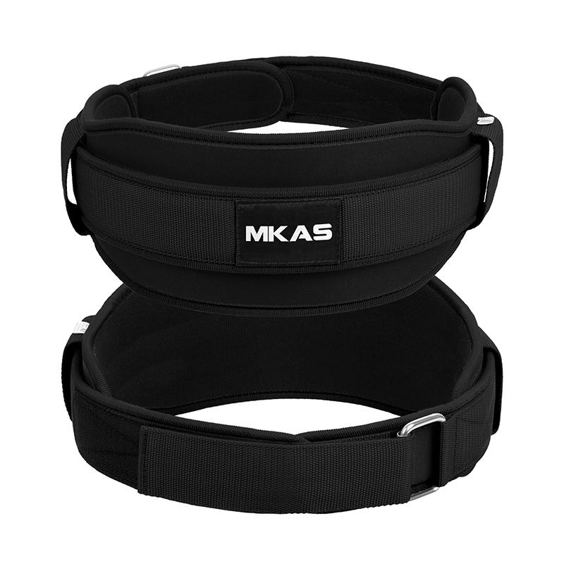 MKAS Waist Support Belt Powerlifting Leather Fitness Power Gym Colorful Eva Weight Lifting Belt чёрный