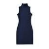 Women's Sleeveless Bodycon Dress: Retro, Mature Style, Stretchy, Slim-Fit, High-Neck, Sexy Short Skirt