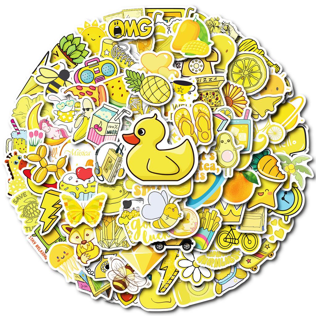 100 Sheets Crown Moon Pineapple No Repeat Pp Waterproof Decorative Stickers Diy Phone Case Skateboard Laptop Appliances