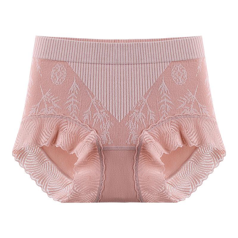 Ladies Spring and Autumn New Guofeng V-shaped Abdominal Inhibition 10A Pure Cotton Crotch Breathable Briefs