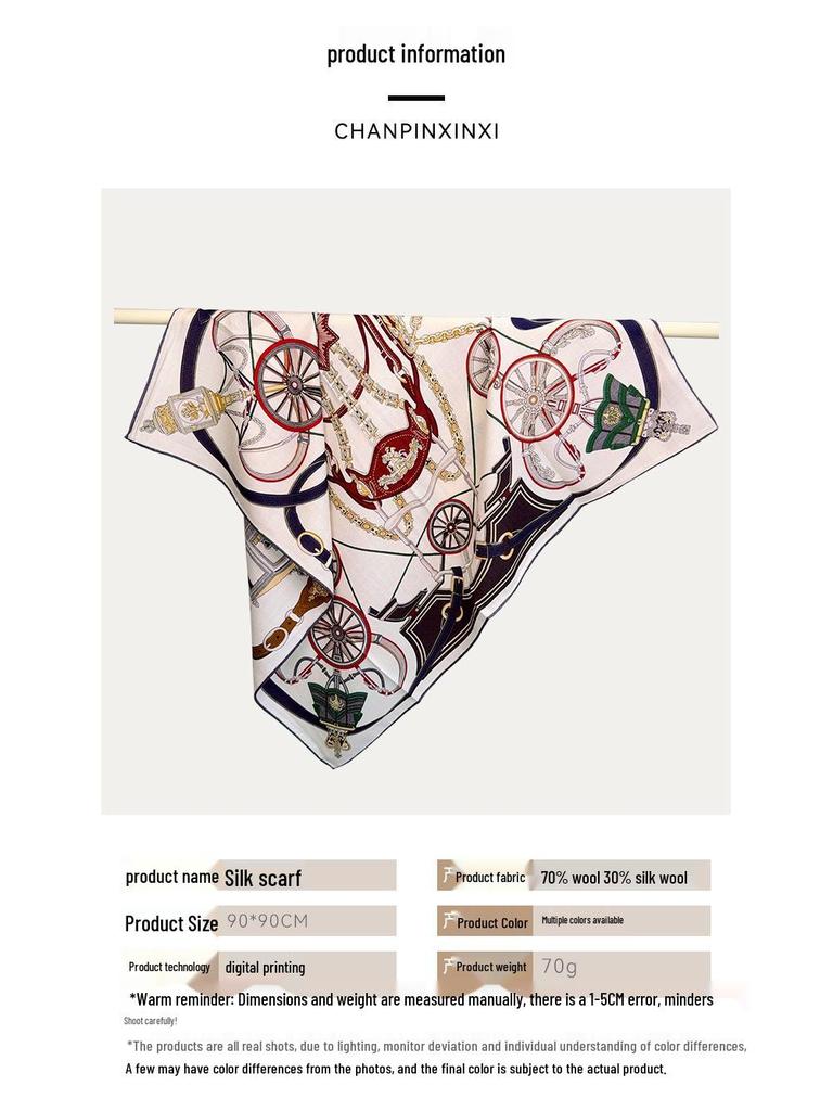 Reversible Mulberry Silk Scarf: Hand-Rolled Edge, Double-Sided Print for Autumn & Winter