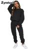 Women's Fall Winter Casual Solid Color Fleece Lined Long Sleeve Pants