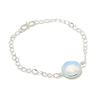 Milky Opal Gemstone Handmade 925 Sterling Silver Bracelet 7-8" GK-7194