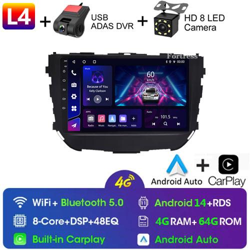 For Suzuki Vitara Brezza 2016 - 2019 Car Radio Multimedia Video Player Navigation Android 13 2din 2 Din DVD Carplay Android Auto