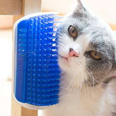 1 PIEZA Cepillo Automasajeador para Gatos Esquina de Pared Peine Masajeador Cepillo de Aseo Cerdas de Goma Suave Herramienta Masajeadora para Gatitos