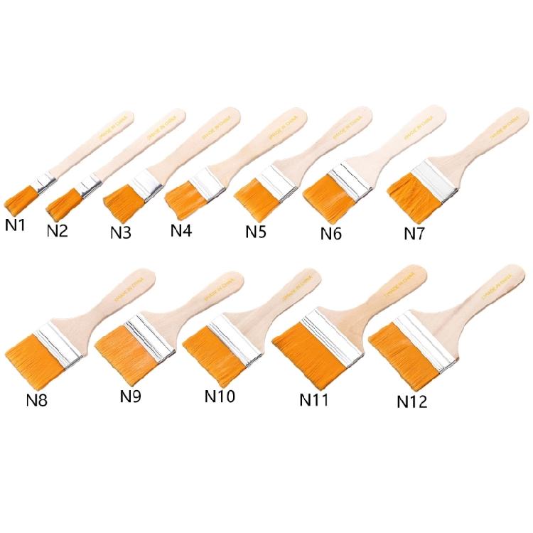 10Pieces Small Paint Brushes with Soft Bristles and Wood Handle Include Gloves for Wall Cabinets Fence and Touch Up