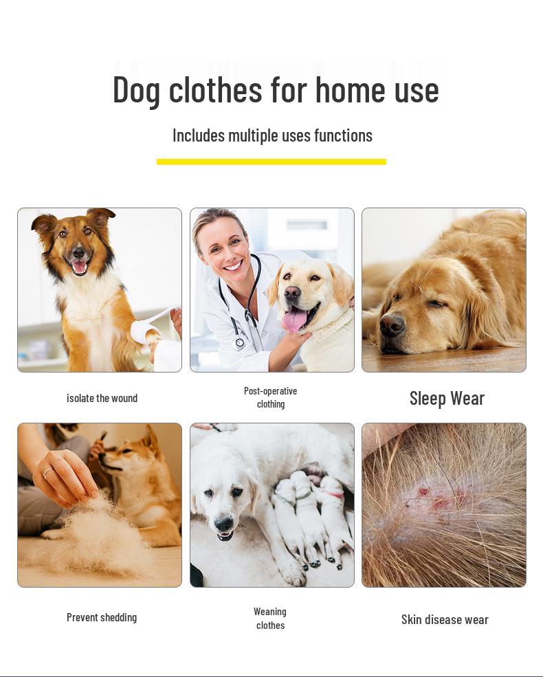 Autumn Full-Coverage Four-Legged Dog Suit: High-Elastic, Anti-Lick, Anti-Mosquito Homewear for Large Dogs