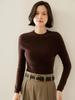 Women's Soft Wool Knit Pullover - Slim Fit Base Layer for Autumn/Winter.