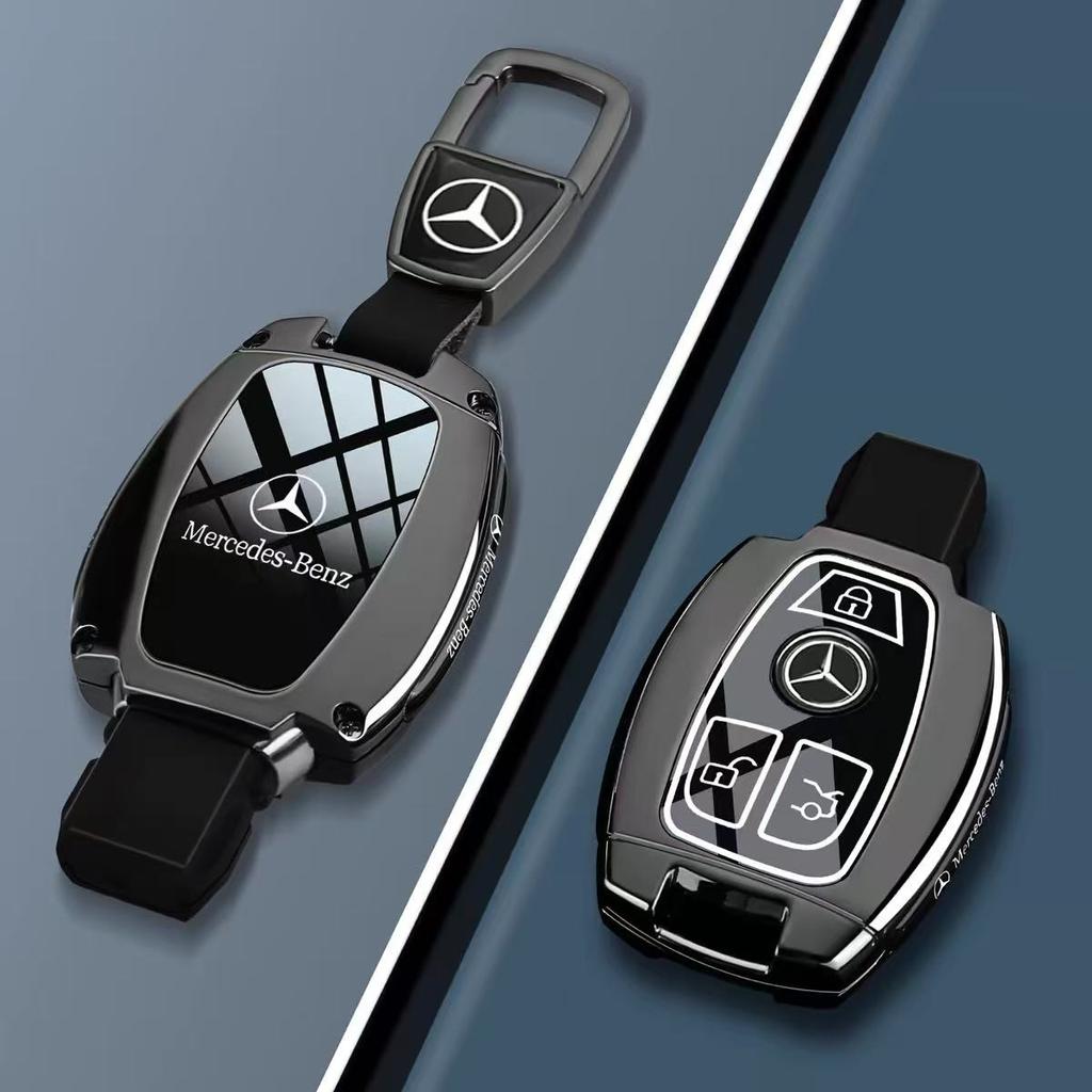 Metal Car Remote Key Case Cover Shell for Mercedes Benz A C E S G Class GLC CLE CLA W177 W205 W213 W222 X167 AMG Accessories f1