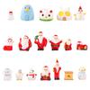 Cute Funny Santa Claus Snowman Dolls Car Micro Landscape Ornaments Toy Christmas Party Decoration Home Desktop Resin Craft Gifts