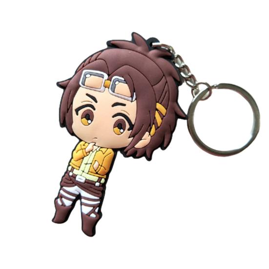 Keychain Attack on Titan Design Bag Decor Kovový závěsný držák na klíče Příslušenství pro kabelky