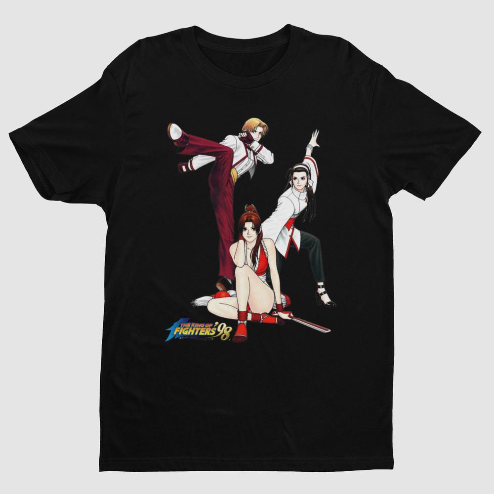Команда Ladies Fight Night KOF98 Премиум Унисекс Футболка The King of Fighters Игра S