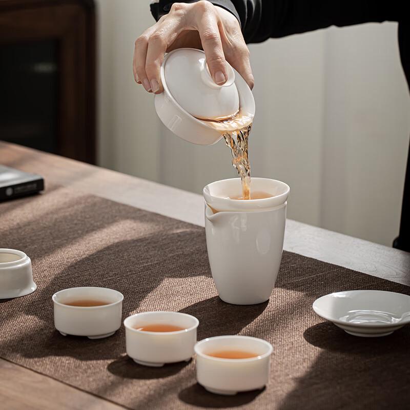 Su's Ceramic Mutton-Fat Jade Tea Set