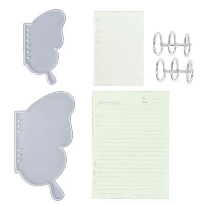 Quicksand Notebook Silicone Mold Butterfly Notebook Cover Epoxy Resin Mould Resin Shaker Casting Molds DIY Jewelry Craft