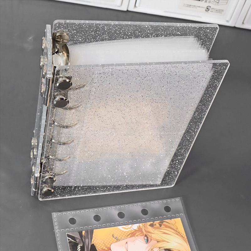 Acrylic A7 Ring Binder Photo Album for Idol Photocard Storage