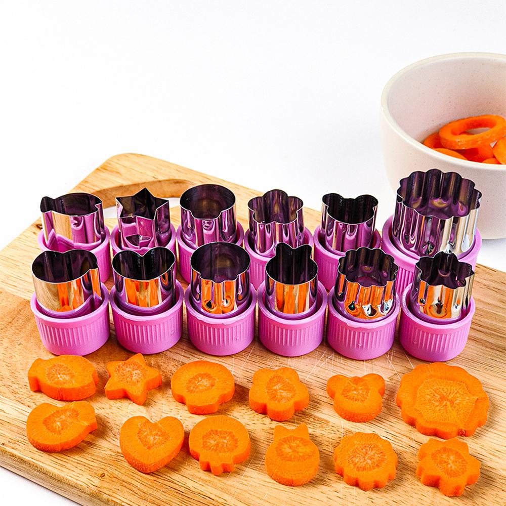 

12 шт. формочки для печенья, тиснитель, овощерезка, портативная нержавеющая сталь, фрукторезка, кухонные принадлежности, инструменты для выпечки