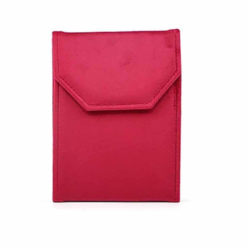 

BEPAN Velvet Material Velvet Jewelry Pouch Foldable Design Snap Button Closure Necklace Organizer Bag Soft Lining Jewelry Storage Bag красный
