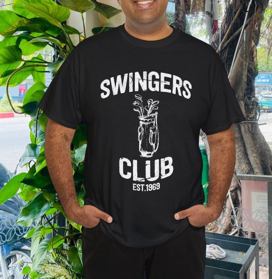 Swingers Club golf clubs funny golf Sarcastic Golfing men T-Shirt S