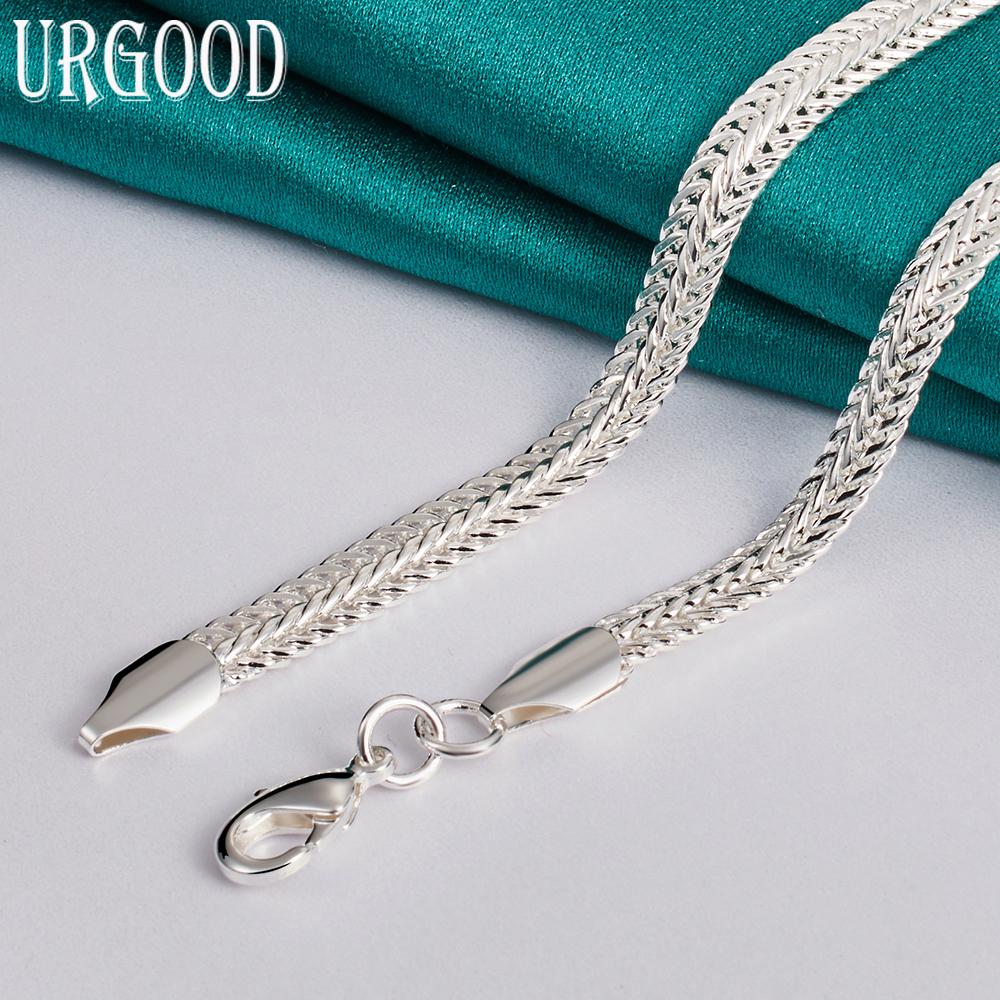 Gioielli di moda regalo per feste con collana a catena a serpente in argento sterling 925 da 6 mm