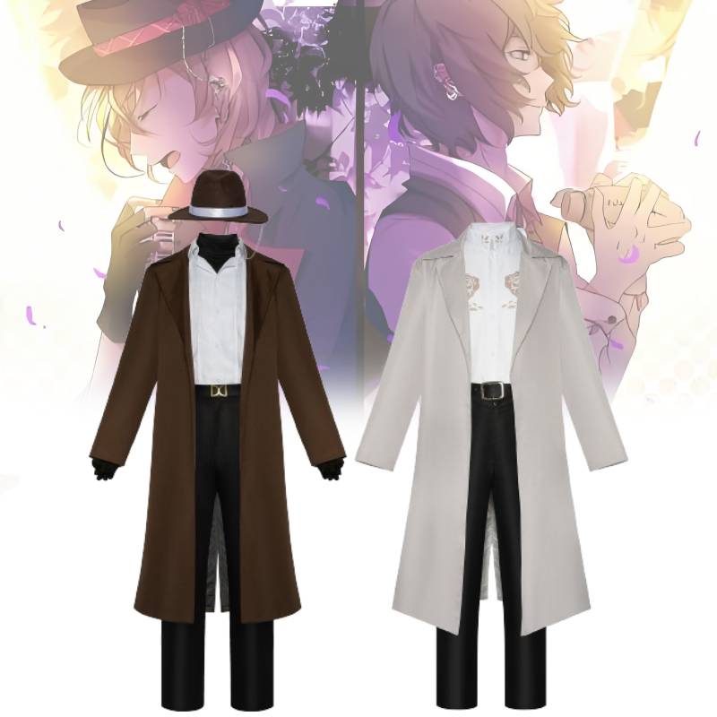 Stray Bungo Dogs Dazai Osamu Nakahara Chuya Cosplay Set Is Comfortable Stylish