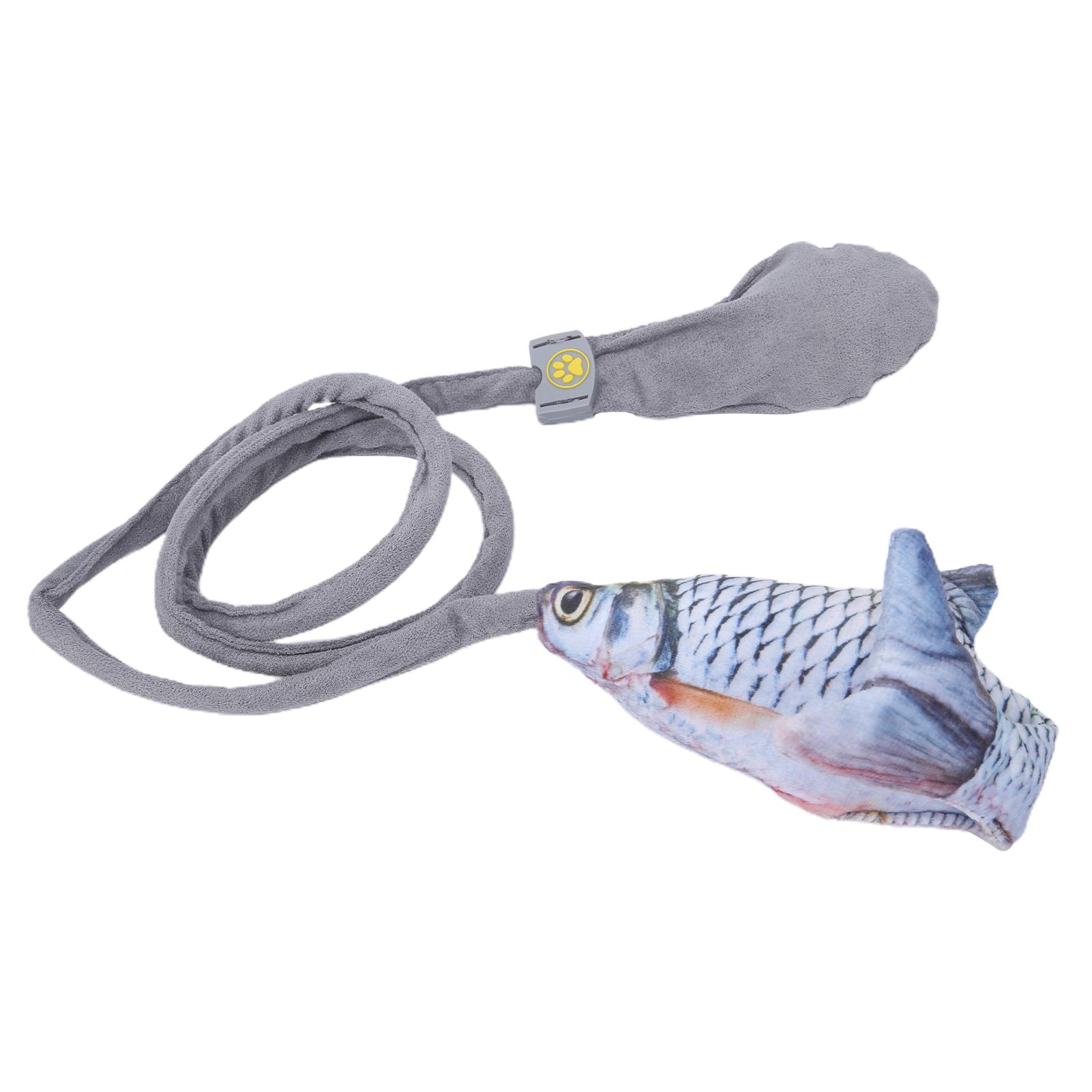 Pet Funny Cat Toy Simulation Vibrating Fish Funny Cat Stick Toy for Cat Exercise Type 1