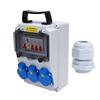 Outdoor Distribution Box Water Proof Handheld Industrial Outlet Box for Construction Site Workshop Factory 260 X 170 X